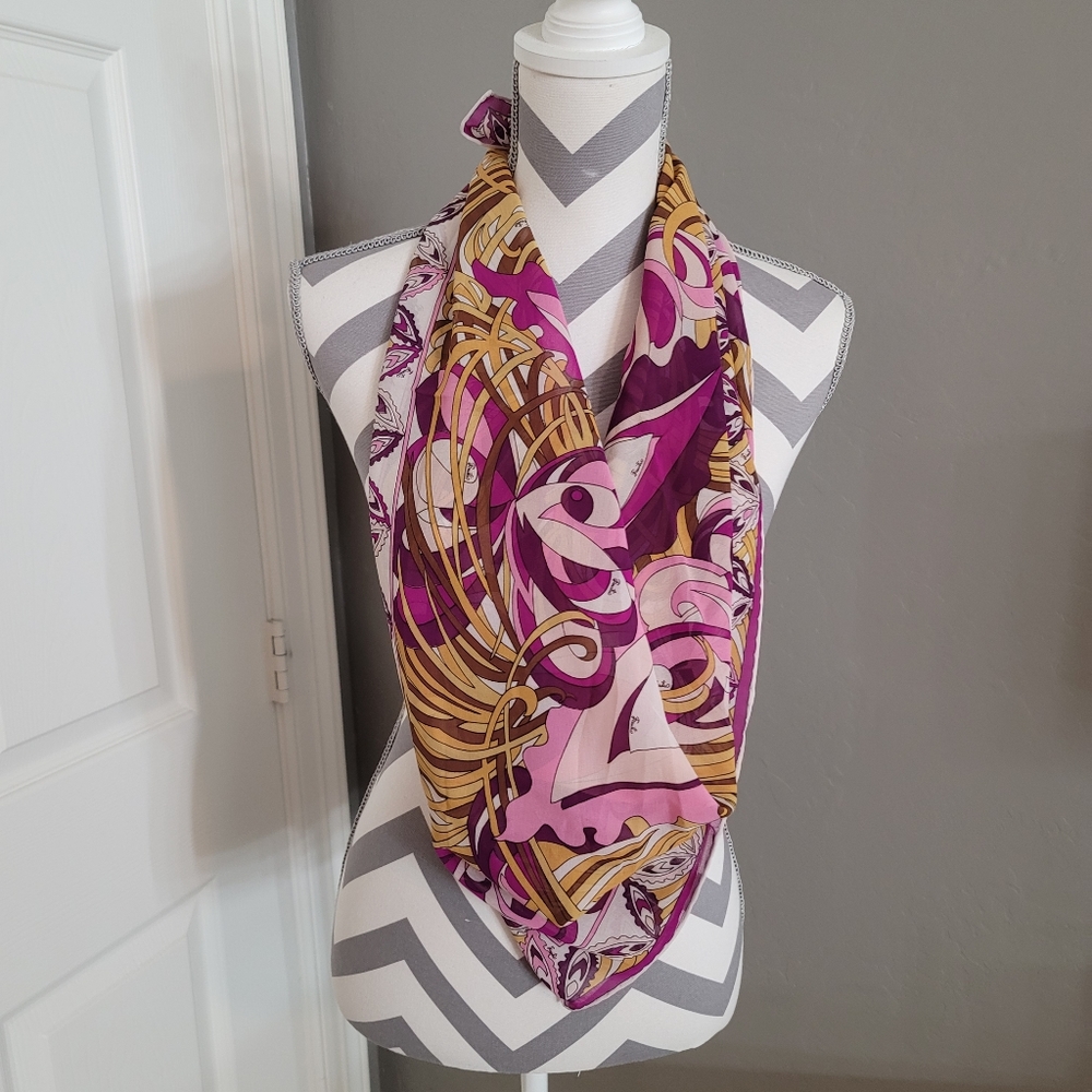 Vintage Emilio Pucci 100% Silk Scarf